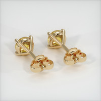1.21 Ct.Tw. Orangish Yellow Sapphire Earrings, 14K Yellow Gold 4